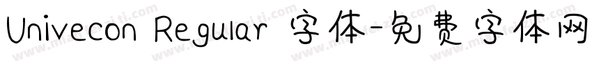 Univecon Regular 字体字体转换